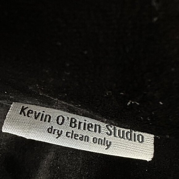 Kevin O'Brien Studio Infinity Loop Scarf Velveteen Black Gray Blue Silk Soft - Picture 4 of 7